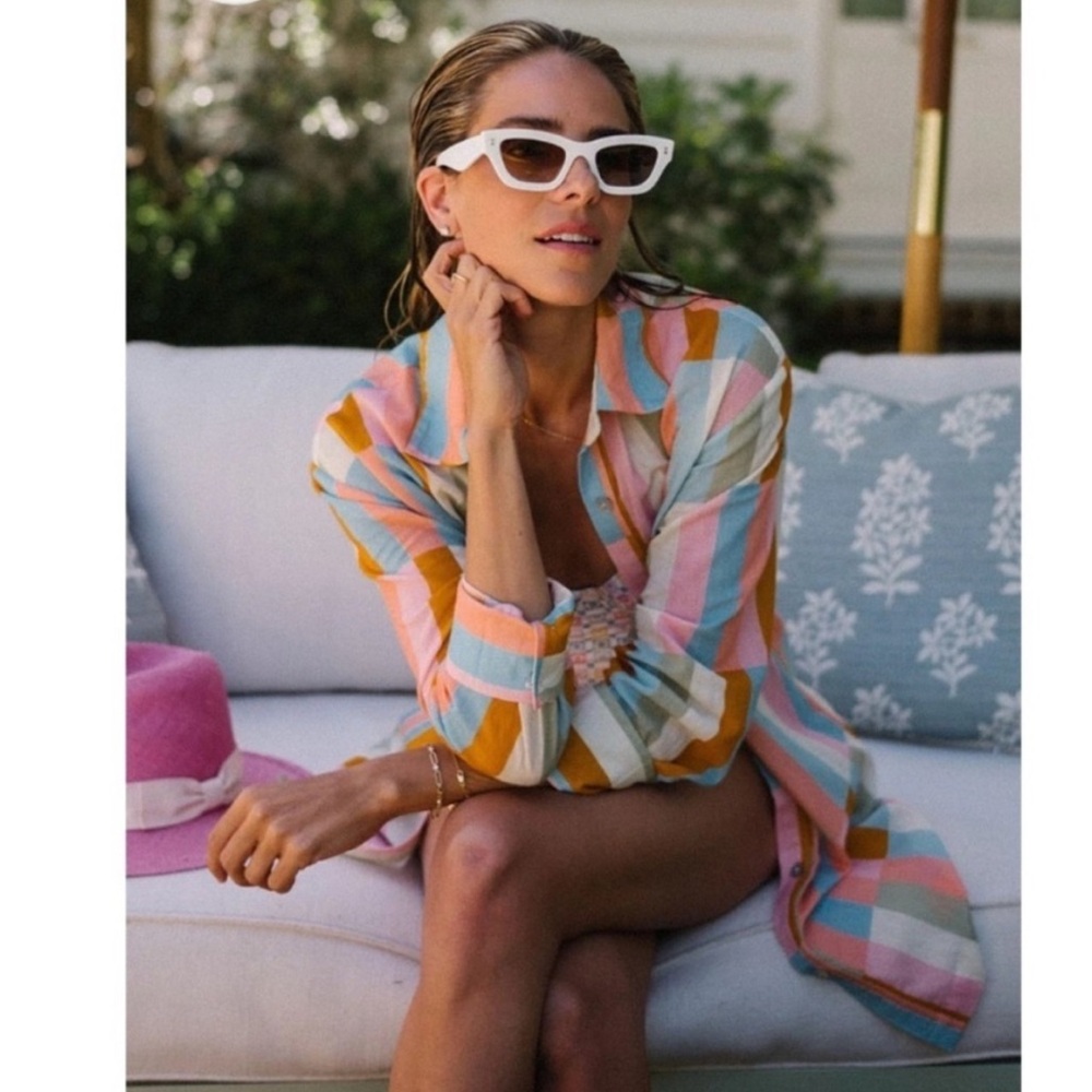 NWT Julia Berolzheimer x Hermoza Marie Shirt Dress in Kaleidoscope - Size S